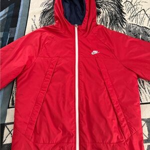 Nike Therma-Fit Cherry Red/Navy Blue Multi-Pocket Reversible Zip Legacy Jacket